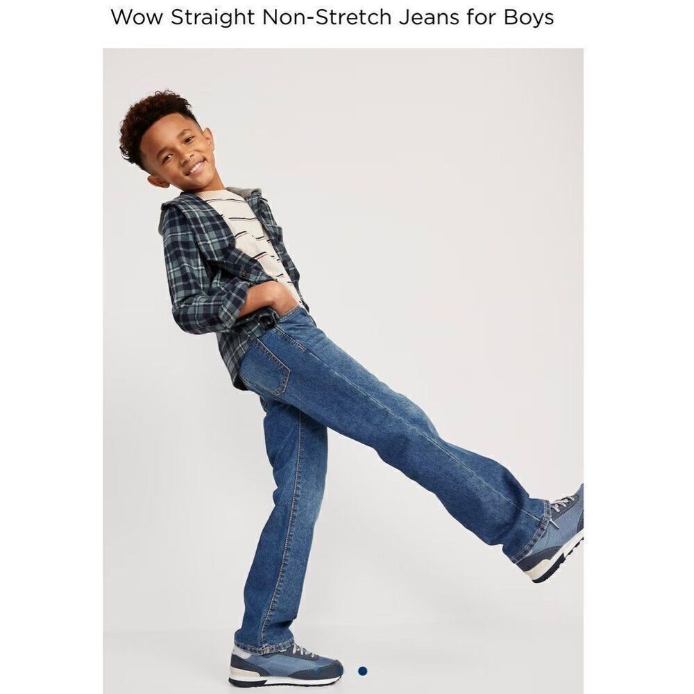Youth Boys Old Navy Wow Straight Non-Stretch Leg  Stonewash Jeans - Sz 10